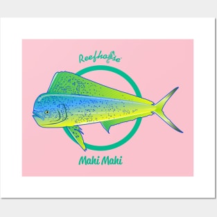 Reefhorse Mahi Mahi Green Ring Posters and Art